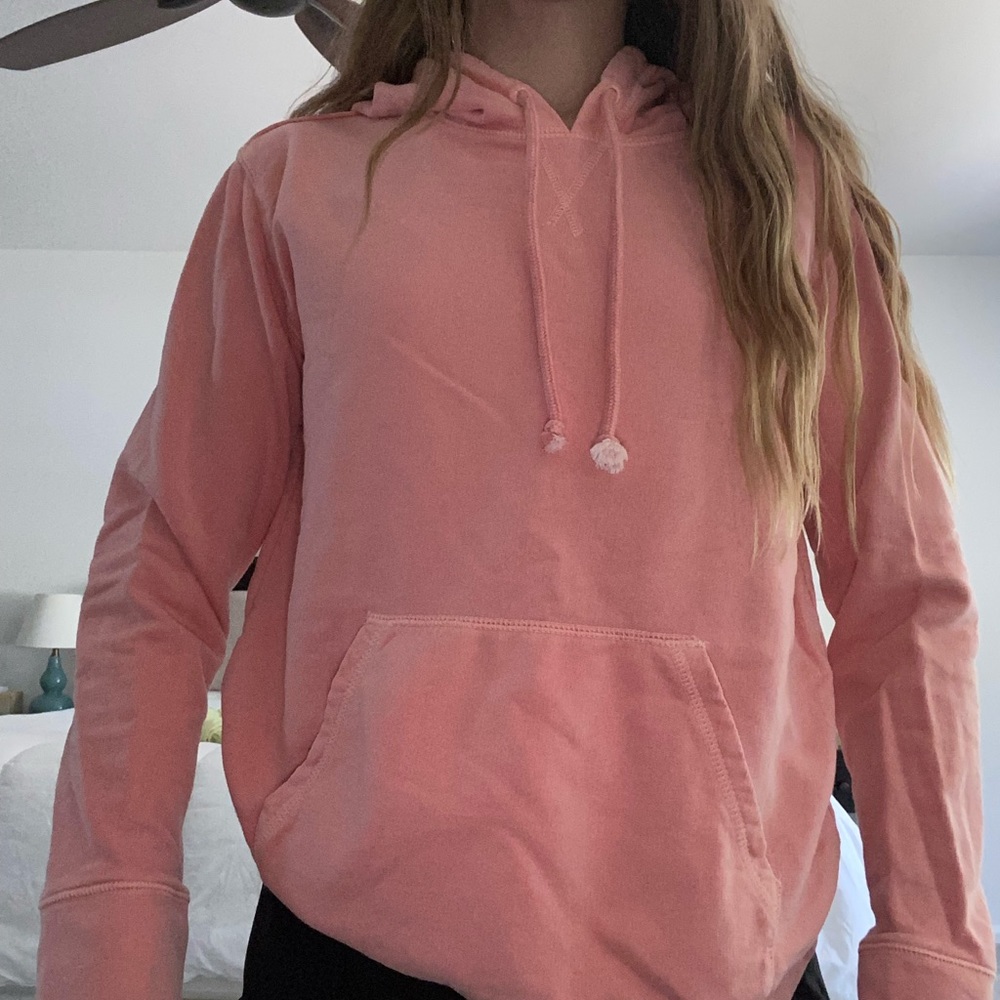 j crew peach sweatshirt